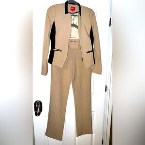 Women’s Tan Blazer and Pants Set